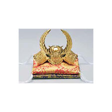 Japanese Samurai Golden Kabuto helmet statue - Ieyasu Tokugawa - double cushion picture