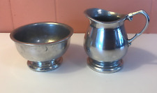 Wilton  Pewter Creamer and Open Sugar Bowl picture