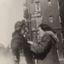 Bronx, NY Vintage PHOTO Women Buildings Sidewalk E181st St. Humpback Sign 40s #2 picture