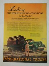 International Trucks Motor Car See America Vintage Advertisement Man Cave picture