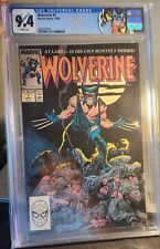 Wolverine #1 CGC 9.4 VF/NM Marvel Comics 11/88 1st Wolverine as Patch  picture
