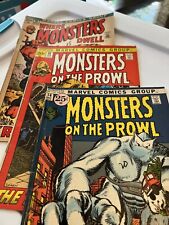 Marvel (Lot Of 3) Monsters On The Prowl And Monsters Dwell 1970s Vintage picture