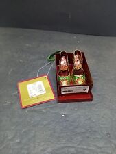 ❤️ METAL GORGEOUS GENUINE CHINESE CLOISONNE SHOES IN BOX ORNAMENT  picture