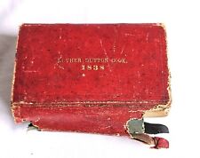 ANTIQUE LUTHERAN BIBLE 1838 SMALL PRAYER BOOK USE IN NY -DUTTON COOK picture