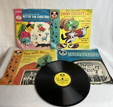 Vtg. Mickey Mouse Club Jiminy Cricket Old MacDonald & Columbia 5 Records 78 RPM picture