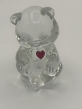 Fenton Birthstone Bear Art Glass Figurine Red Heart July picture