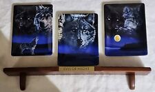 Vtg 2000 Bradford Exchange Eyes Of Night Wolves Plate 1, 2 &3 Collectors Plates picture