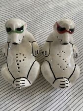 VTG Polar Bears Handpainted Ceramic Salt And Pepper Shakers (2) picture