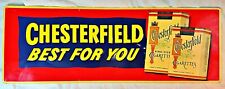 Vintage 50s 1950s CHESTERFIELD TOBACCO CIGARETTE METAL Display Sign 34