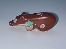 Zuni Carved Inlay  Pipestone Bear Fetish By Emery Boone - Native American picture