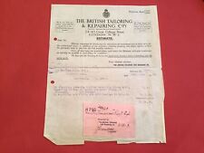 The British Tailoring & Repairing Co 1928 London   receipt R35093 picture