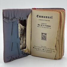 Vintage 1932 Emmanuel Pocket Book of Prayer Hand Stitched Cover Catholic God  picture