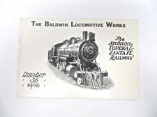 Baldwin Locomotive Works Record #56 1906 AT&SF reprint 1962 November picture