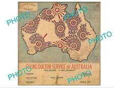 LARGE A3 HISTORIC PRINT OF ROYAL AUSTRALIAN FLYING DOCTORS SERVICE MAP c1940 picture