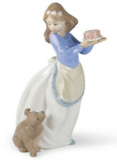 NAO BY LLADRO PUPPY'S BIRTHDAY GIRL #1045 BRAND NIB CAKE PUPPY DOG SAVE$ F/SH picture