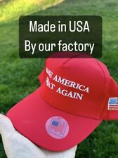 Made In USA Trump 2024 MAGA RED Baseball Cap Make America Great Again picture