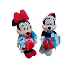 vintage disney mickey & minnie holding presents free standing christmas decor picture