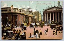 1908 Bank of England in London. Vintage Postcard picture