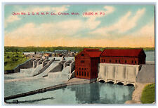 c1910 Dam No. 2 G.R.M.P. Co. Croton Michigan MI Unposted Antique Postcard picture