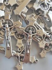St Saint Benedict Crucifix Cross LOT SET 15 Rosary Pendant 1.5 inc picture