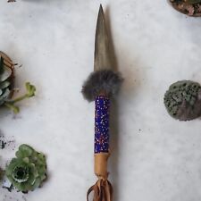 Native American Handcrafted Buffalo Bone Knife 13in. picture