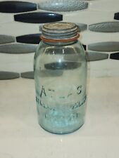 ATLAS STRONG SHOULDER MASON JAR- Half Gallon-CLEAR JAR WITH LID-Antique picture