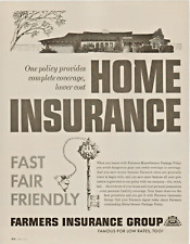1964 Farmers Insurance Group Home Insurance, Falstaff Beer Double Sided Print Ad picture