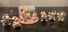 Ganz Little Cheesers Mouse Figurine Christmas Nine Piece 1990s Lot picture