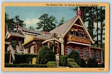 Hot Springs Arkansas Postcard Russian Villa National Park Building 1940 Unposted picture