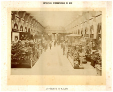 France, nice international exhibition, interior of the Palais Vintage print, print picture
