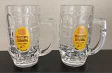 Suntory Kaku Whisky Soda Mug Glass 12.7oz. 375ml 1 Pair Set Japan Highball Cup picture