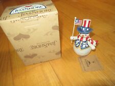 Jim Shore Heartwood Creek Stars and Stripes in All Seasons Snowman Figurine K902 picture
