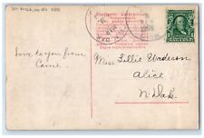 1908 Little Girl Swing Flowers Alice North Dakota ND DPO RPPC Photo Postcard picture