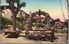 BARSTOW, California Hand-Colored Postcard BEACON TAVERN Wishing Well View picture