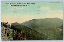 Asheville North Carolina NC Postcard Watershed Source City Water Supply c1939 picture