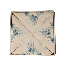 Vintage Blue Floral Tissue Paper Napkin England Great For DIY, Scrapbook, Craft picture