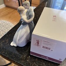 NAO BY LLADRO #1613 A KISS FOREVER BNIB LOVE BRIDE & GROOM BRIDAL CAKE TOPPER FS picture
