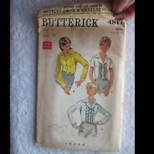 Butterick 4817 Size 14 Bust 36 Misses' Blouse in 3 Versions Printed U.S.A. Extra picture