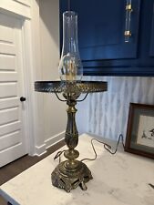 Vintage Ornate Antique Brass Table Lamp picture