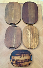 Vintage Teak Wood Serving Plates w/ Cork Bottoms (Set of 5) picture