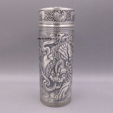 Pure 999 Fine Silver Cup Drinking Water Cup Vacuum Cup Coin Pixiu Pattern 100g picture
