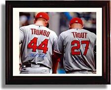 Unframed Mike Trout - Mark Trumbo Autograph Replica Print - California Angels picture
