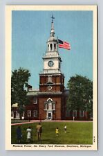 Dearborn MI-Michigan, Henry Ford Museum, Museum Tower, Vintage Souvenir Postcard picture