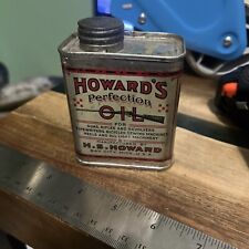 Very Rare Early Paper Label Howard’s Perfection Gun Oil Can Handy Oiler Bay City picture
