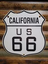 VINTAGE US ROUTE 66 OLD PORCELAIN SIGN US CALIFORNIA HIGHWAY TRANSIT ROAD SHIELD picture