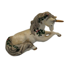 Vintage 1994 Princeton Gallery Porcelain Unicorn Figurine Laying Down Holiday picture