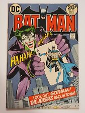 Batman 251 FN/VF Joker's Revenge, Iconic Neal Adams Art 1973 Vintage Bronze Age picture
