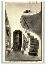 1930 Jose Billings Stairway, Hillcrest Inn, Lanesboro, Massachusetts MA Postcard picture