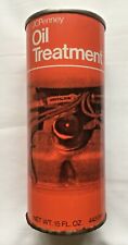 Vintage JC Penney Motor Oil Treatment Can Full Unopened NOS Great Condition picture