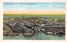GA~GEORGIA~SAVANNAH~COTTON SHIPPING~SEABOARD AIR LINE WHARFS~C.1930 picture